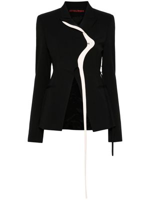 Ottolinger two-tone panelled asymmetric blazer - Black