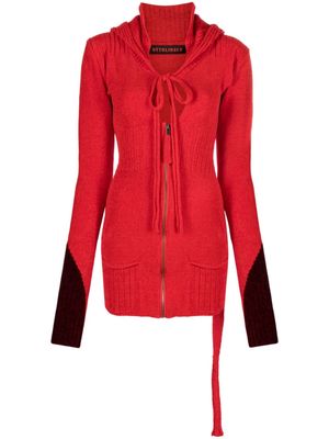 Ottolinger two-tone zip-up cardigan - Red