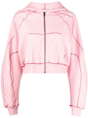 Ottolinger zip-up organic cotton hoodie - Pink