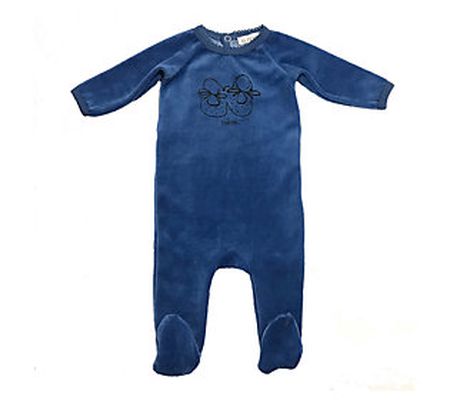 Oubon Baby Blue Velour One Piece