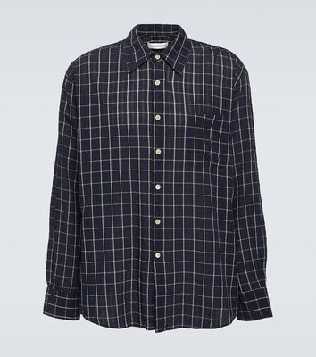 Our Legacy Above checked cotton-blend shirt