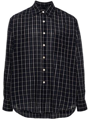 OUR LEGACY Above windowpane shirt - Blue