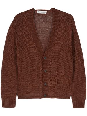 OUR LEGACY Academy chevron-knit cardigan - Brown
