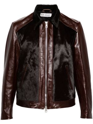 OUR LEGACY Andalou leather jacket - Brown