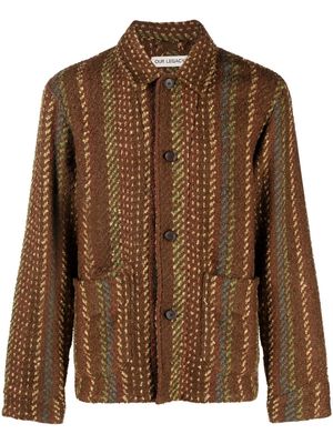 Our Legacy Archive Box knit shirt jacket - Brown
