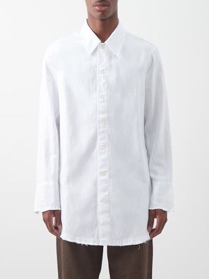 Our Legacy - Big Welding Frayed Cotton-blend Poplin Shirt - Mens - White