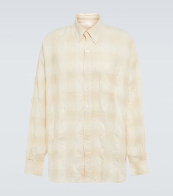 Our Legacy Borrowed cotton and linen check shirt