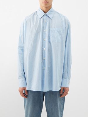 Our Legacy - Borrowed Cotton-blend Shirt - Mens - Blue