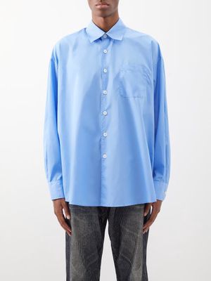 Our Legacy - Borrowed Cotton-poplin Shirt - Mens - Blue