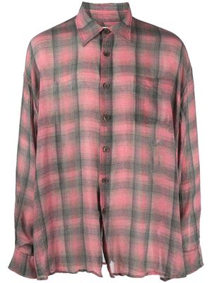 OUR LEGACY Borrowed long-sleeved shirt - Pink