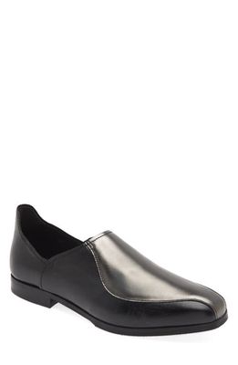 OUR LEGACY Cab Two-Tone Leather Loafer in Chrome Waltz Leather