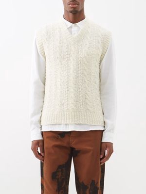 Our Legacy - Cable-knit Sweater Vest - Mens - White