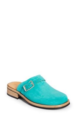 OUR LEGACY Camion Suede Mule in Emerald Teal