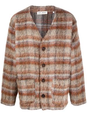 Our Legacy check-pattern buttoned cardigan - Brown