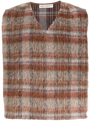 Our Legacy checked V-neck sweater vest - Neutrals