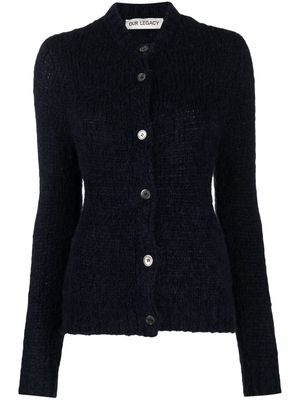 OUR LEGACY chunky-knit buttoned cardigan - Blue