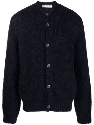 OUR LEGACY chunky-knit crew-neck cardigan - Blue