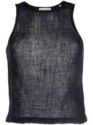 OUR LEGACY cotton-lined sleeveless top - Blue