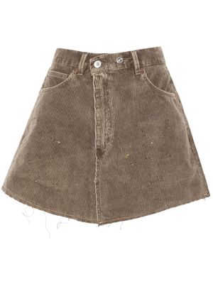 OUR LEGACY Cover corduroy mini skirt - Brown