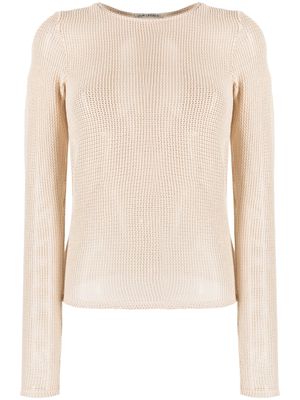 OUR LEGACY crew-neck open-knit jumper - Neutrals