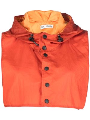OUR LEGACY cropped drawstring-hood waistcoat - Orange