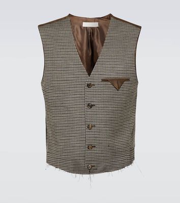 Our Legacy Cut fringed checked vest