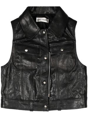 OUR LEGACY Doll leather vest - Black