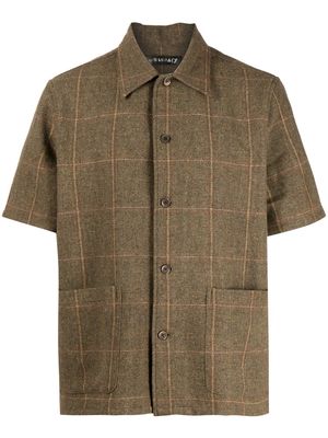 OUR LEGACY Elder checked short-sleeve shirt - Brown