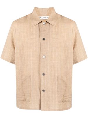 OUR LEGACY Elder checked short-sleeve shirt - Neutrals