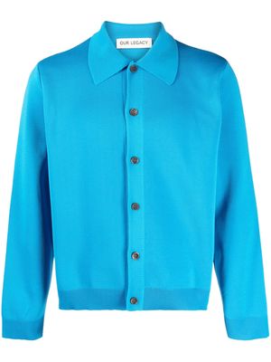 OUR LEGACY Evening Polo knit cardigan - Blue