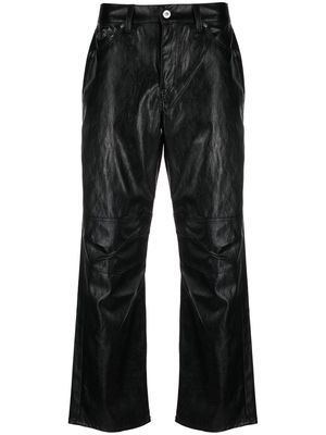 Our Legacy faux-leather straight-leg trousers - Black
