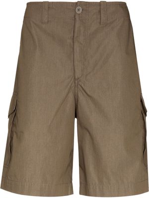 Our Legacy fine-check cargo shorts - Green