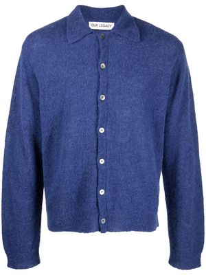 Our Legacy fine-knit button-up cardigan - Blue