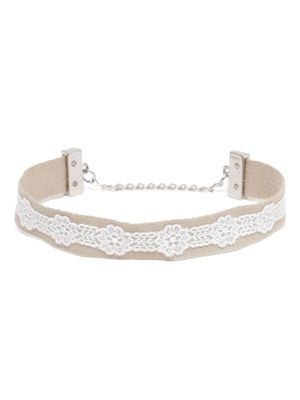 OUR LEGACY floral-lace choker necklace - Neutrals