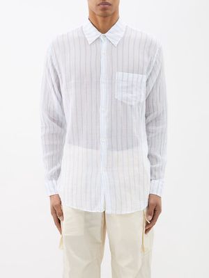 Our Legacy - Initial Striped Cotton-blend Shirt - Mens - White