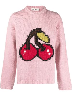 Our Legacy intarsia-pattern jumper - Pink