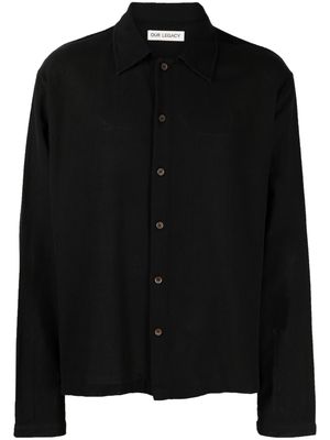 OUR LEGACY Isola button-up cotton shirt - Black