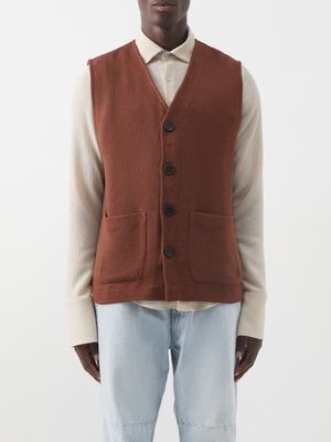 Our Legacy - Knitted Cardigan Sweater Vest - Mens - Brown
