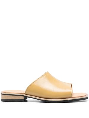 OUR LEGACY leather flat slides - Neutrals