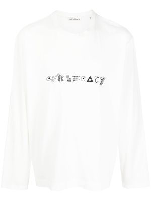 Our Legacy logo-print cotton T-shirt - White