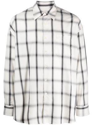 Our Legacy long-sleeve check shirt - White