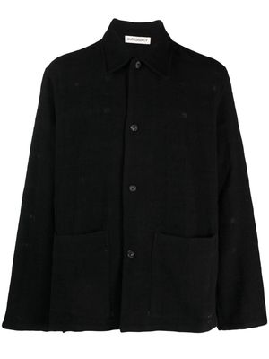 OUR LEGACY Maven felted shirt jacket - Black