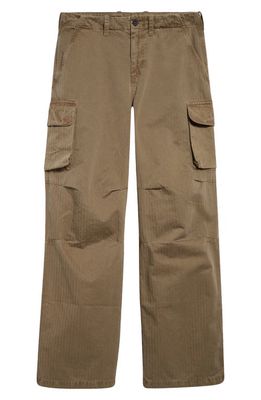 OUR LEGACY Mount Cotton Cargo Pants in Uniform Olive Herringbone