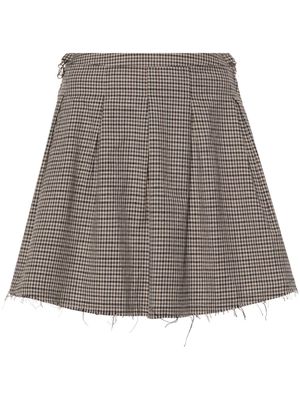 OUR LEGACY Object checked mini skirt - Neutrals