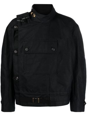 OUR LEGACY off-centre high-neck jacket - Black