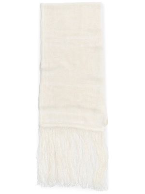 OUR LEGACY open-knit fringed scarf - Neutrals