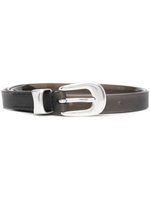 OUR LEGACY oval-buckle rubber belt - Black