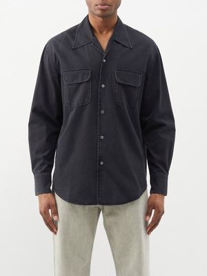 Our Legacy - Poco Washed Cotton-twill Shirt - Mens - Black