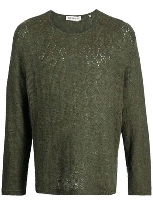 OUR LEGACY pointelle-knit jumper - Green