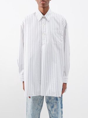 Our Legacy - Popover Striped Long-sleeve Shirt - Mens - White